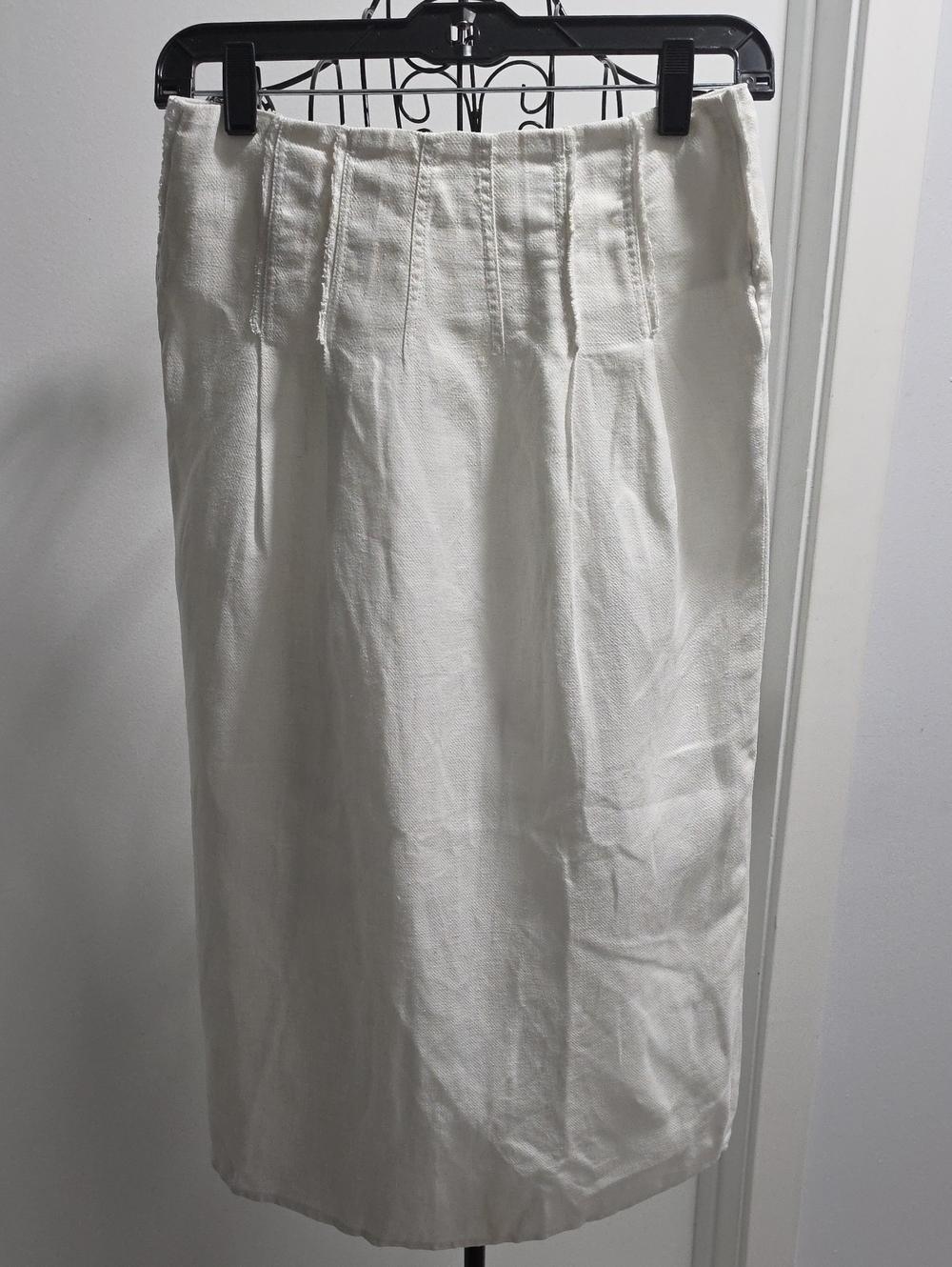 Massimo Dutti White Linen Skirt